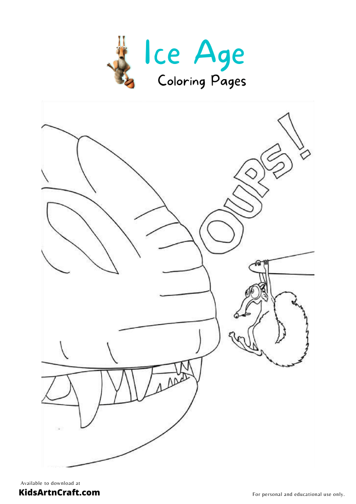 Ice Age Coloring Pages For Kids – Free Printables
