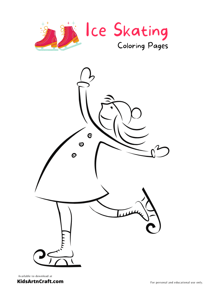Ice Skating Coloring Pages For Kids