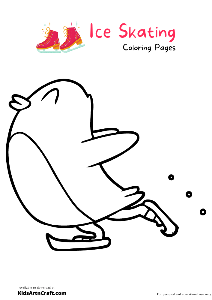 Ice Skating Coloring Pages For Kids 