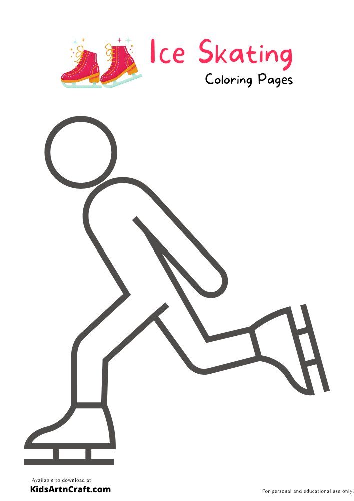 Ice Skating Coloring Pages For Kids 