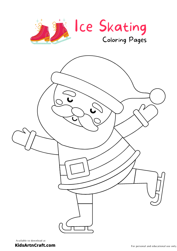 Ice Skating Coloring Pages For Kids