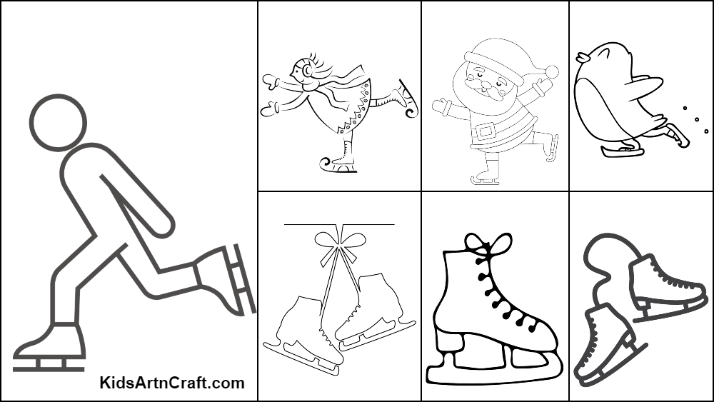 Ice Skating Coloring Pages For Kids – Free Printables