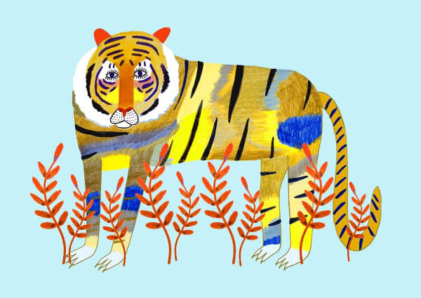 Tiger Paintings For Kids Tiger Illustration Painting Art For Kids