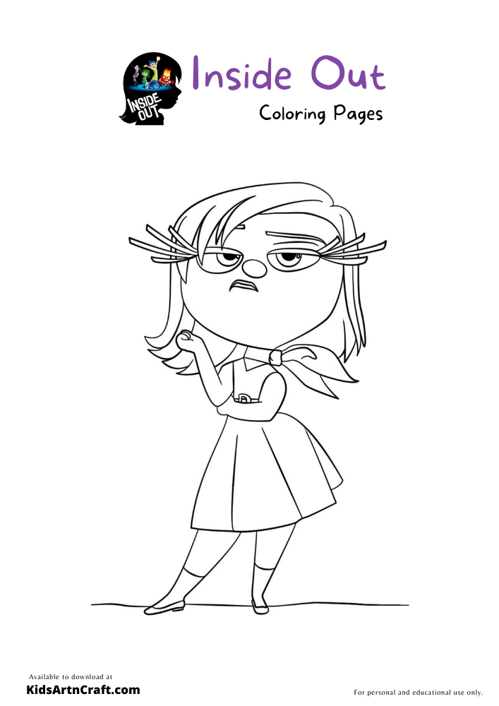 Inside Out Coloring Pages For Kids – Free Printables