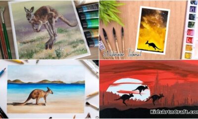 Kangaroo Paintings For Kids