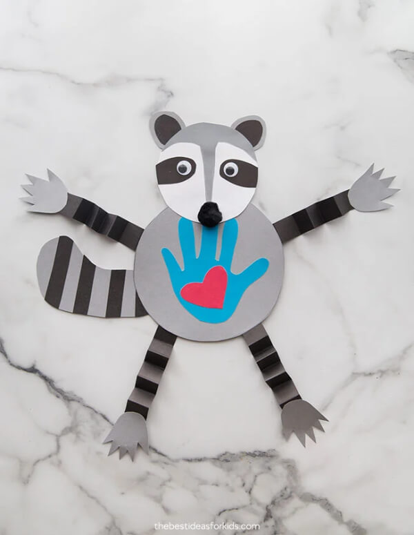 Kissing Hand Raccoon Craft Activity