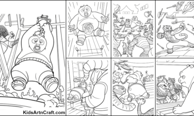 Kung Fu Panda Coloring Pages For Kids – Free Printables