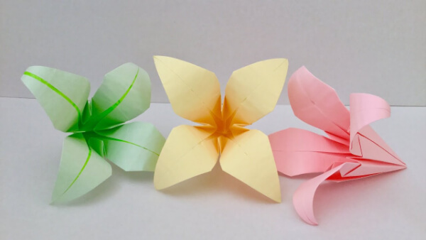 How To Make An Origami Lily With Kids Lily Flower Origami Craft For Kids