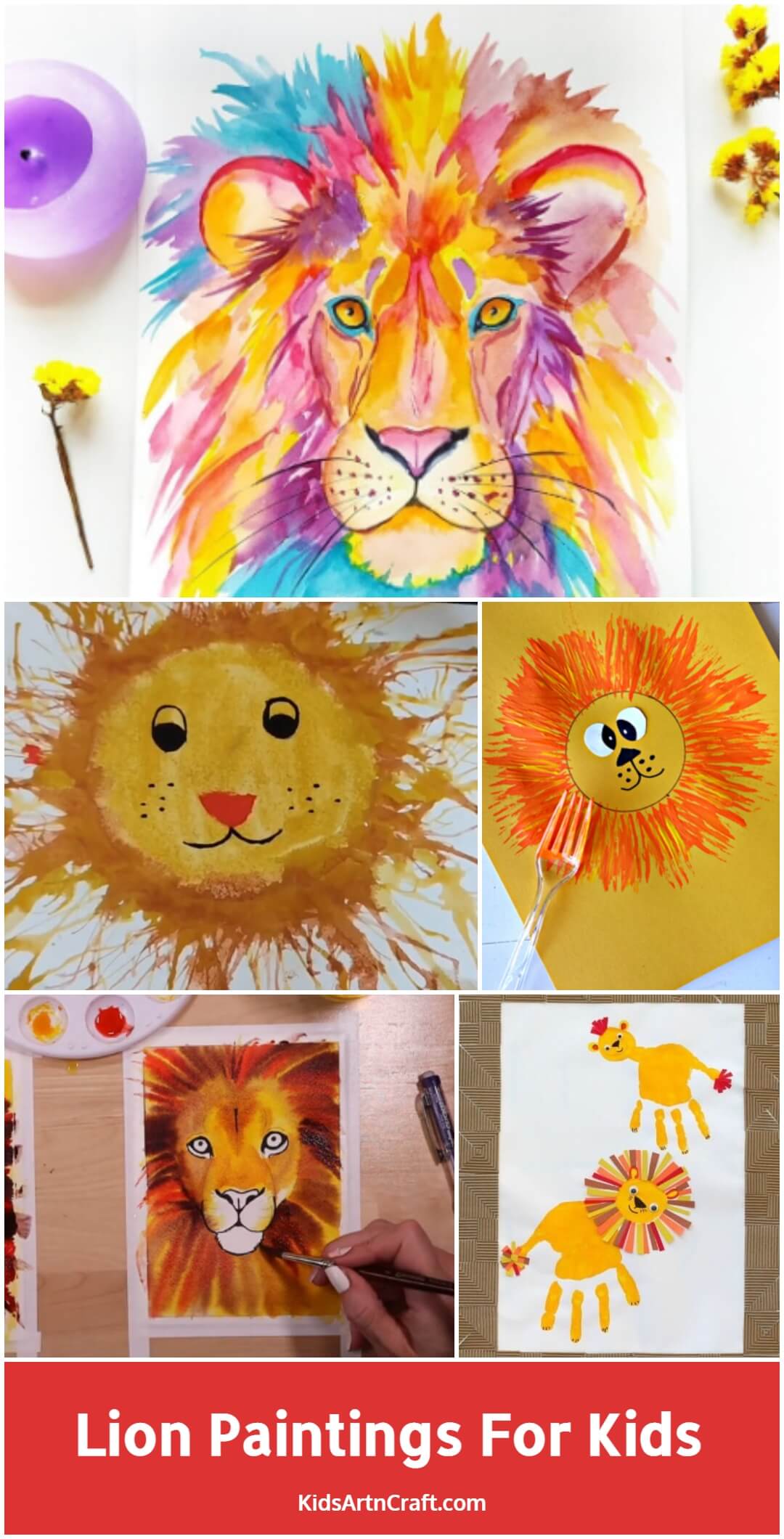 Lion Paintings For Kids