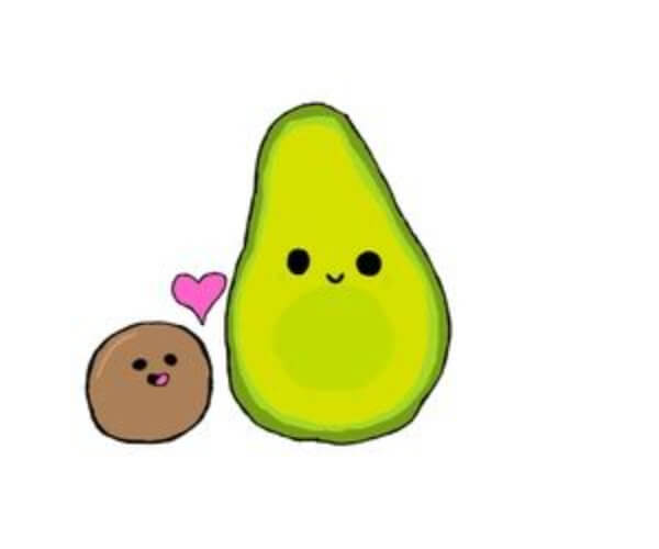 Avocado Drawings & Sketches for Kids Lovely Avocado Drawing Ideas For Kindergarten