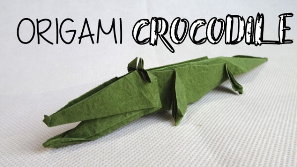 Making Origami Crocodile Step By Step