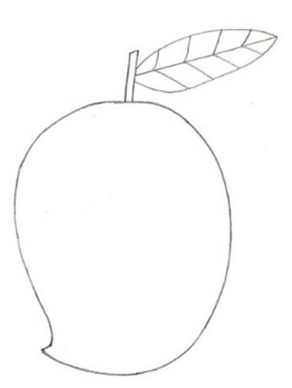 Mango Drawing & Sketches for Kids Mango Drawing Tutorial For Kids
