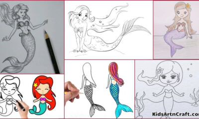 Mermaid Drawing & Sketches for Kids