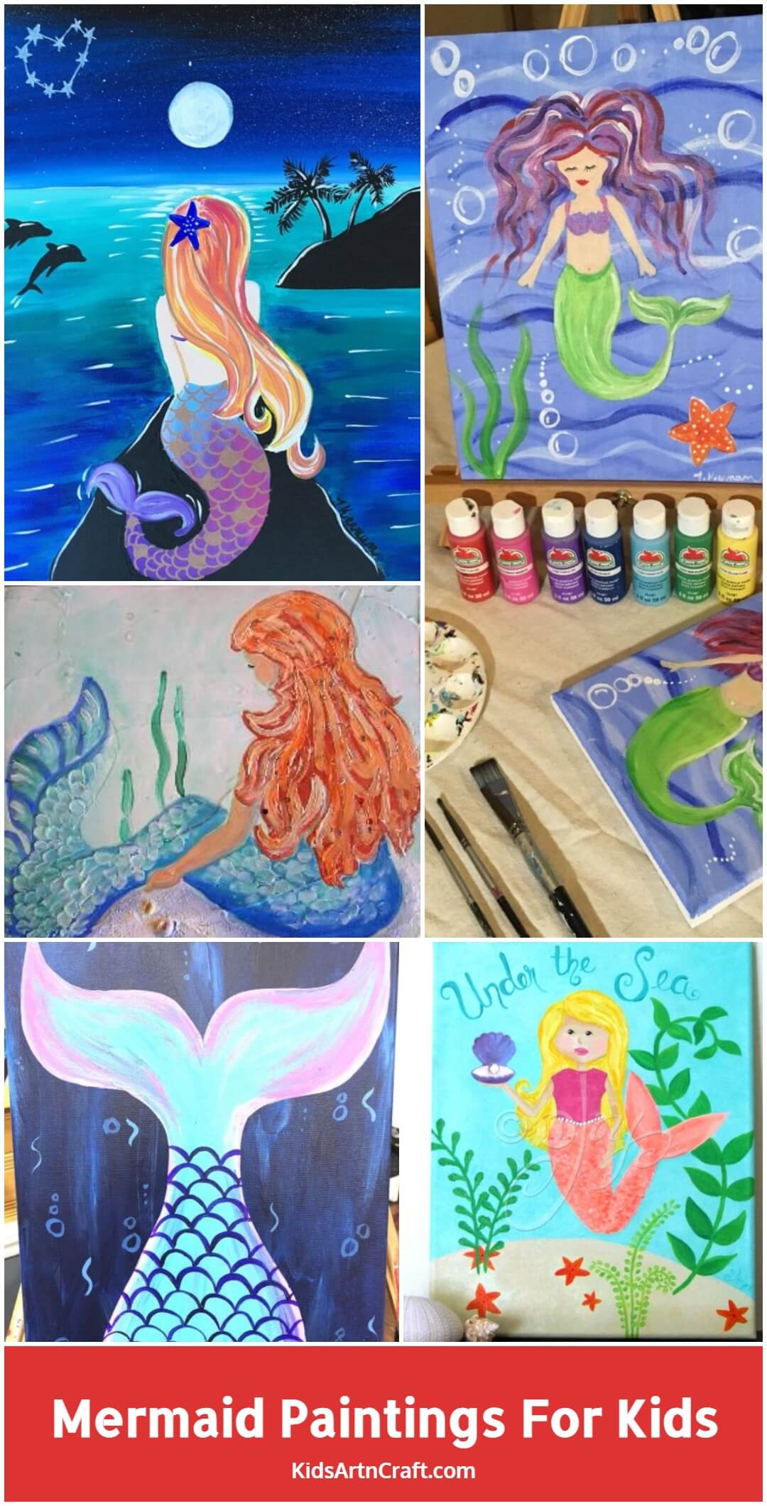 Mermaid Paintings For Kids