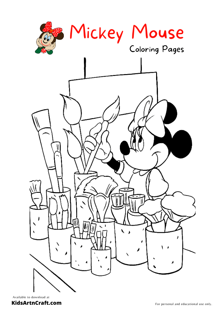 Mickey Mouse Coloring Pages For Kids – Free Printables