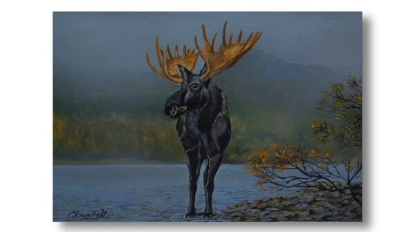 Moose Paintings For Kids Moose Acrylic Painting