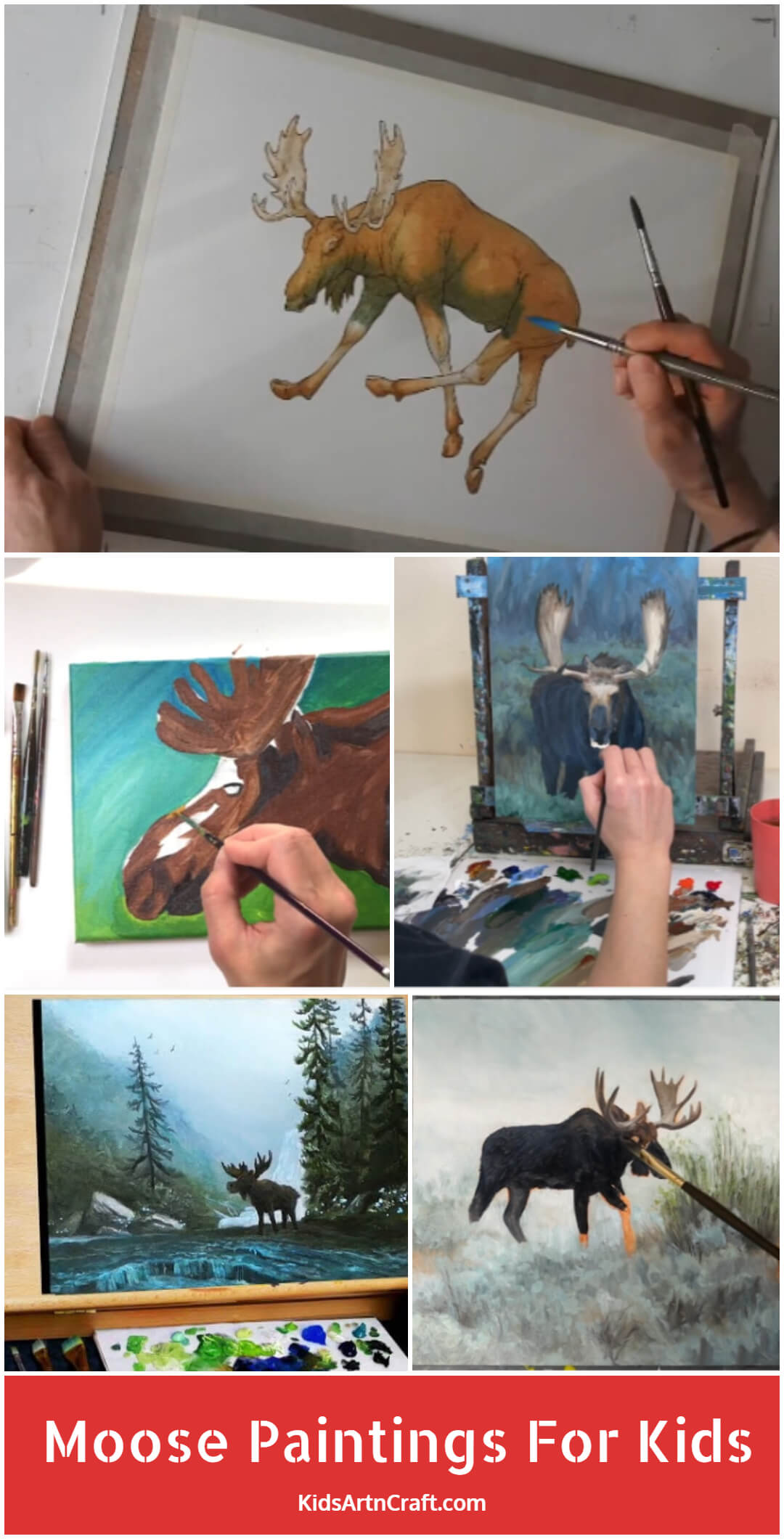 Moose Paintings For Kids
