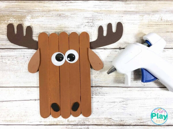 Moose Crafts & Activities For Kids Moose Popsicle Stick Craft