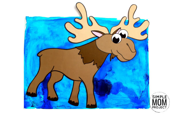 Moose Printable Craft Template For Kids