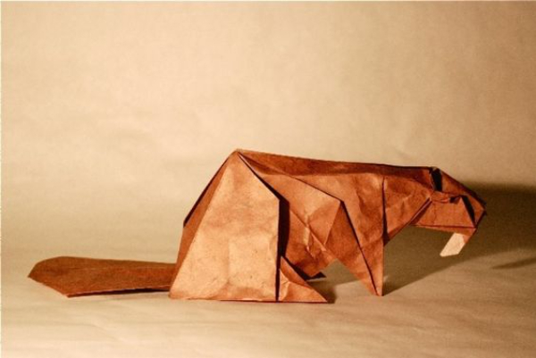 Origami Beaver Animal Craft For Kids