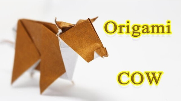 Origami Cow Folding With Instructions