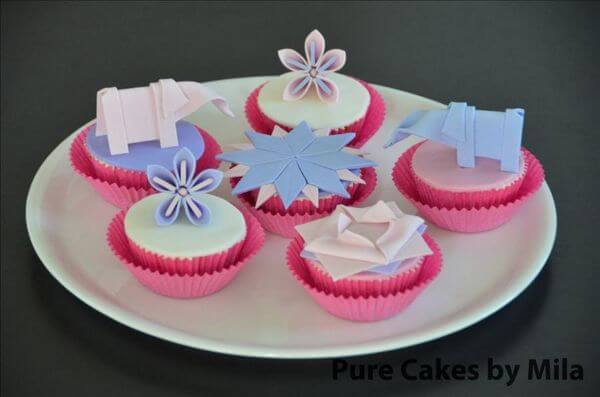 Origami Cupcake Craft For Birthday
