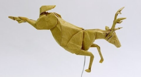 Origami Deer Animal Crafts For Kids