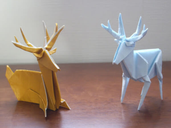 Origami Deer Animal Crafts For Toddlers