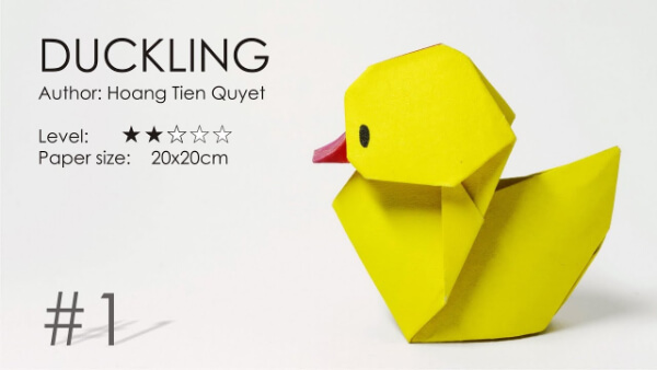 Origami Duckling Baby Craft For Kids