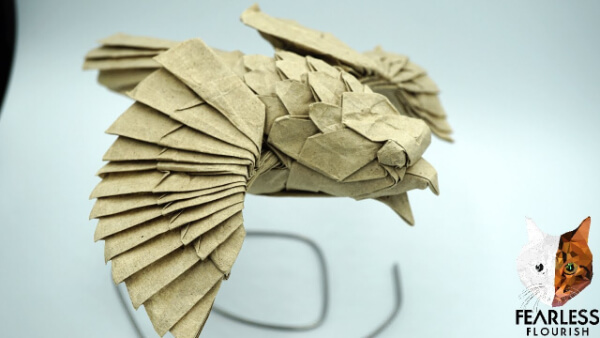Origami Flying  Hawk Craft For Kids