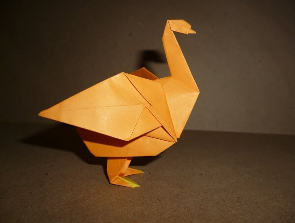 Origami Goose Bird Craft Step By Step How To Make An Origami Goose With Kids