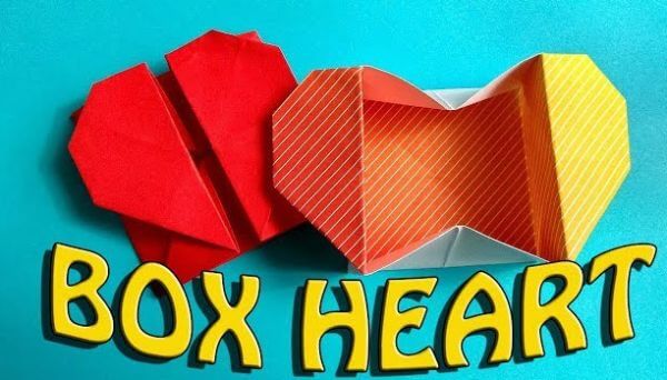 Origami Heart Box Envelope Craft For Mother's Day