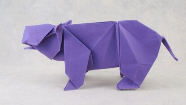 Origami Hippo Animal Craft Idea How To Make An Origami Hippo With Kids