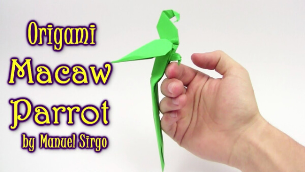 Origami Macaw Parrot Craft Idea For Kids