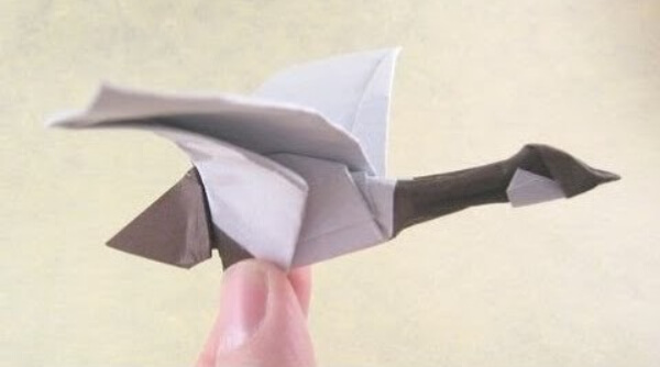 Origami Paper Goose Craft For Kids
