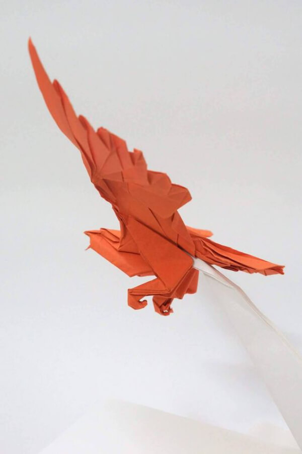 How To Make An Origami Hawk With Kids Origami Paper Hawk Craft Activities