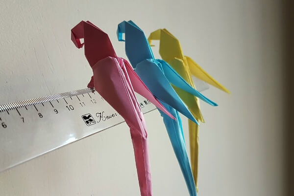 Origami Paper Parrot Craft Tutorial How To Make An Origami Parrot With Kids