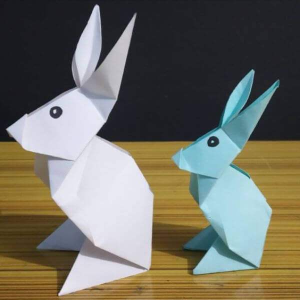 How To Make Origami Paper Rabbit Craft Tutorial With Kids
