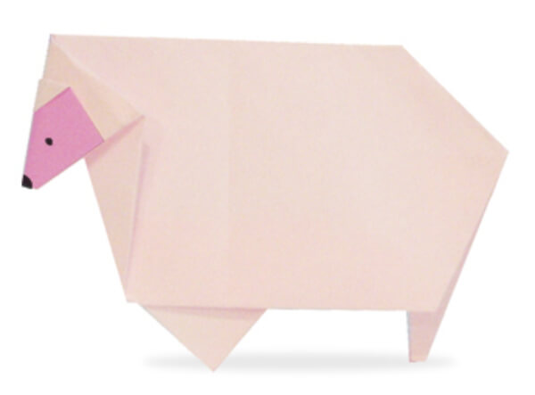 Origami Paper Sheep Craft ideas How To Make An Origami Sheep With Kids