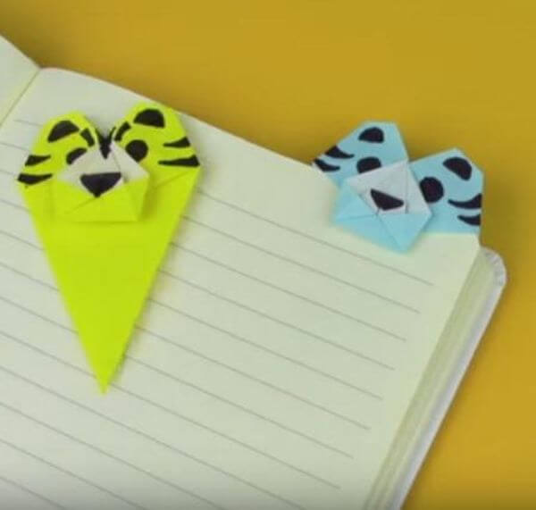 Origami Tiger Corner Bookmark Activities