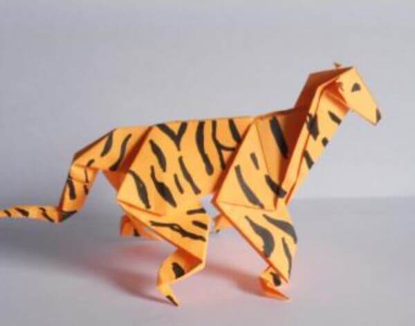 How To Make An Origami Tiger Craft Activities For Kids 