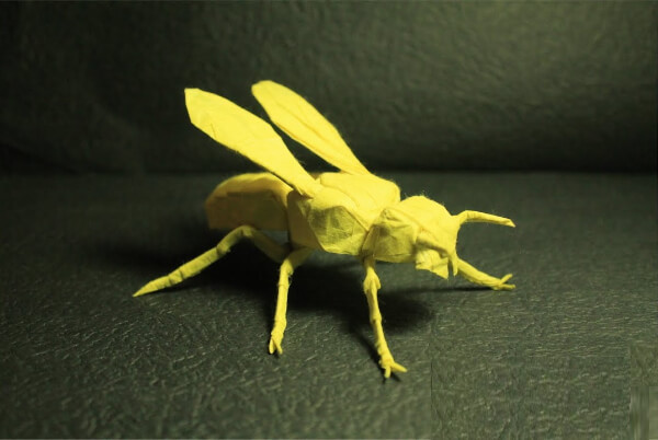 Origami Wasp Folding Yellow Jacket Craft