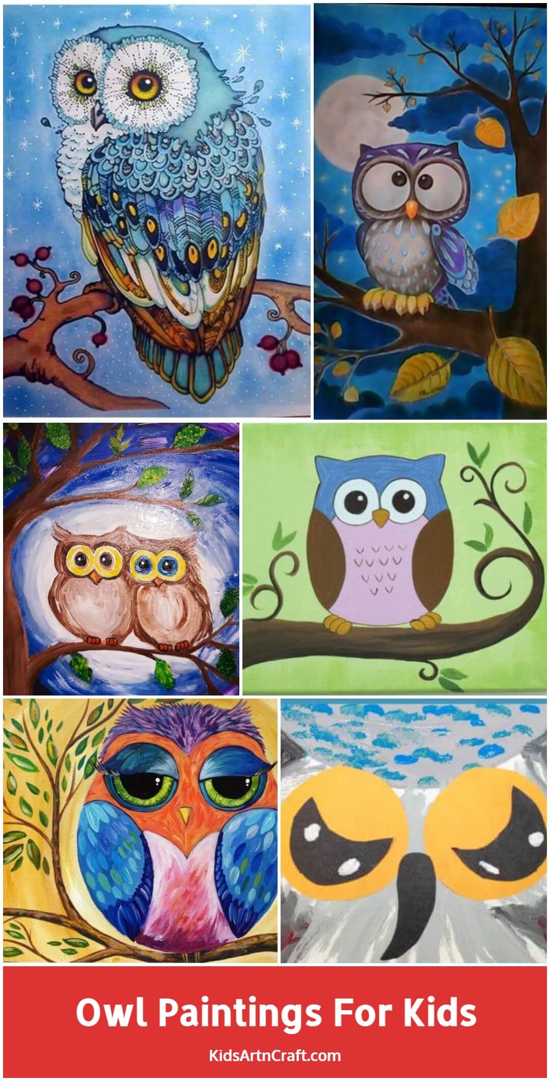 Owl Paintings For Kids