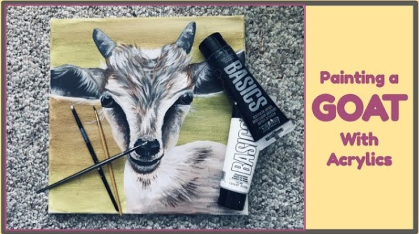 Paint A Goat With Acrylics Color Goat Paintings For Kids