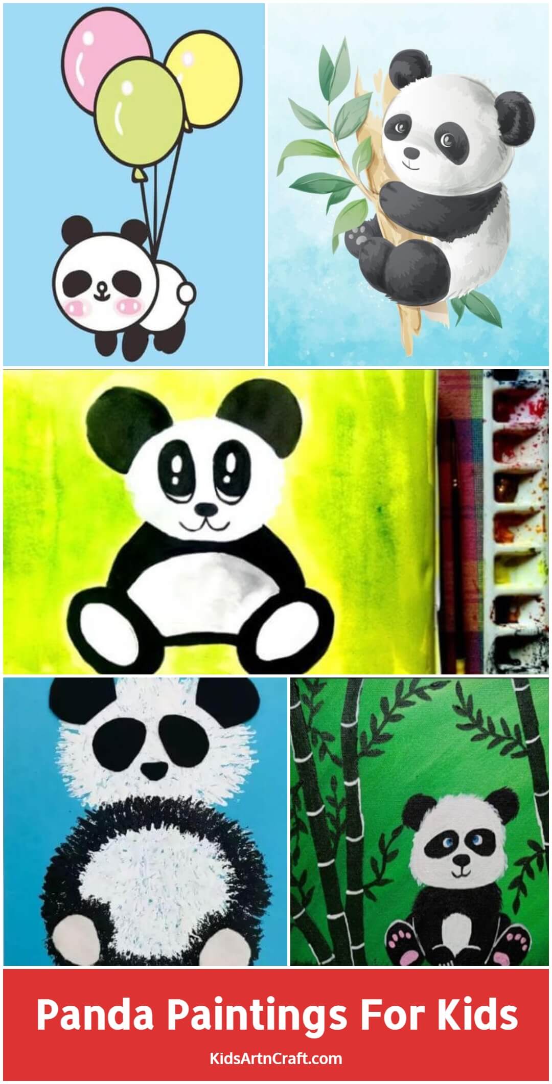 Panda Paintings For Kids