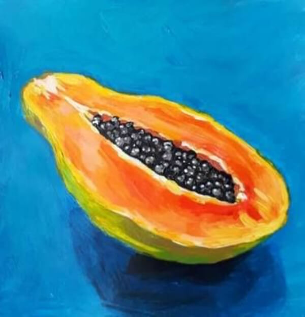 Papaya Art Painting For Kids