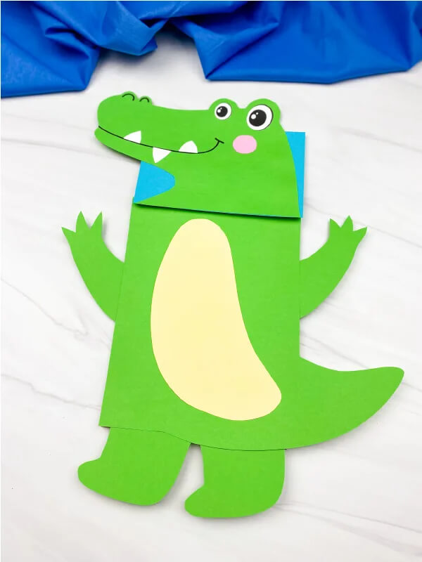 Alligator Crafts & Activities for Kids Alligator Paper Bag Puppet Craft For Kids