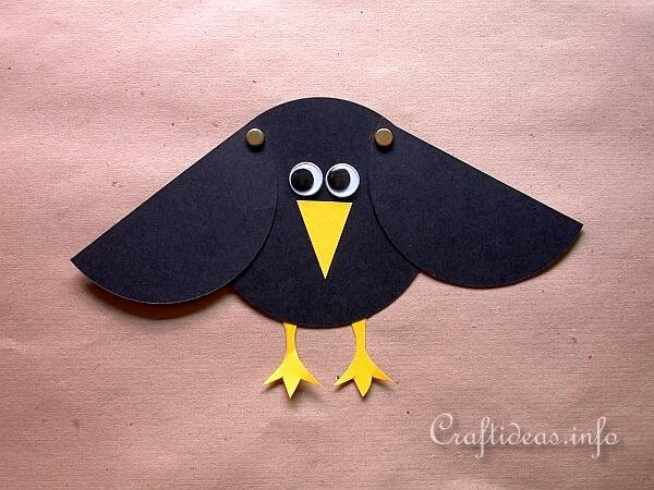 Paper Crow Crafts For Kids