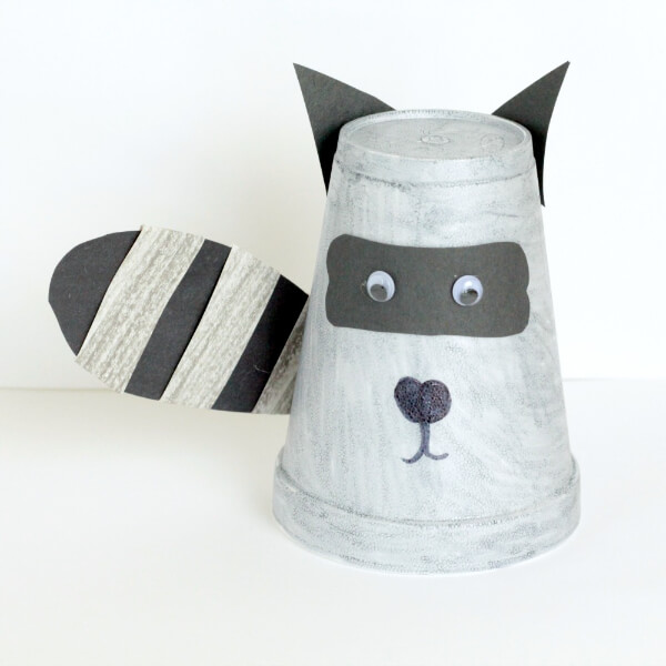 Paper Cup Raccoon Craft