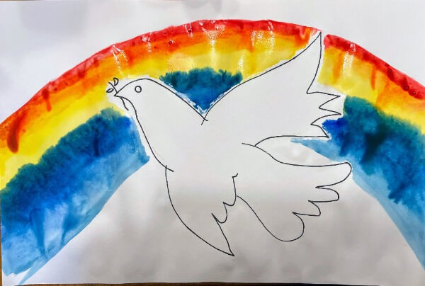 Dove Paintings For Kids Peace Dove Painting Art With Water Colour